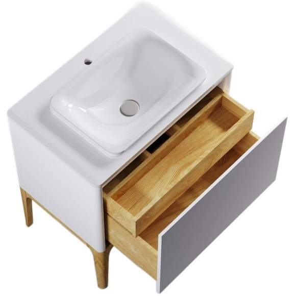 Тумба под раковину Astra Form Капелла 80 03110007 подвесная Белая Тумба под раковину Astra Form Капелла 80 03110007 подвесная Белая