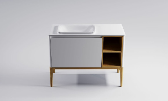 Тумба под раковину Astra Form Капелла 80 03110007 подвесная Белая Тумба под раковину Astra Form Капелла 80 03110007 подвесная Белая