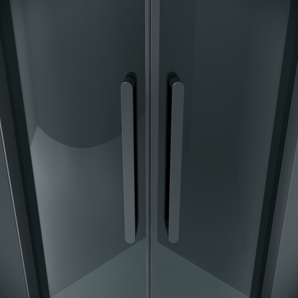 Душевой уголок Grossman Classic 100х100 301.K33.04.1010.21.10 профиль Черный матовый стекло тонированное