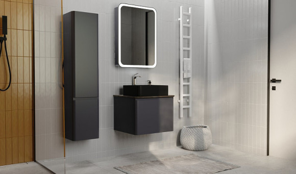 Шкаф пенал Raval Morelle 33 Mrl.04.143/P/A/RL подвесной Антрацит