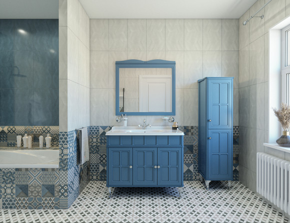 Зеркало Caprigo Borgo 100 33432-B136 Синее матовое