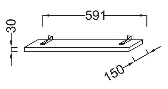Светильник Jacob Delafon Struktura 60 EB1216-N18 Белый глянец