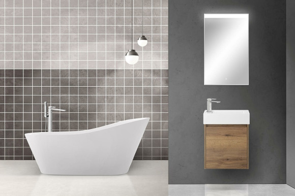 Тумба под раковину BelBagno Kraft Mini 50 L KRAFT MINI-500/260-1A-SO-RT-L подвесная Rovere Tabacco