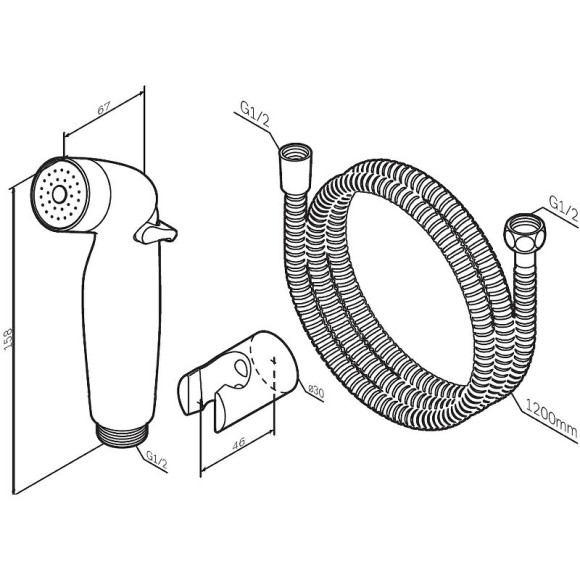 Гигиенический душ AM.PM F0202032 Хром Гигиенический душ AM.PM F0202032 Хром