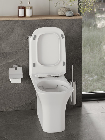 Унитаз компакт Orange C02-000W с бачком и сиденьем Микролифт Унитаз компакт Orange C02-000W с бачком и сиденьем Микролифт