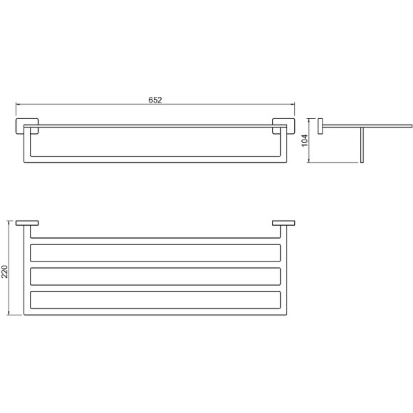 Полка для полотенец Aquatek Либра AQ4315MB Черная матовая Полка для полотенец Aquatek Либра AQ4315MB Черная матовая