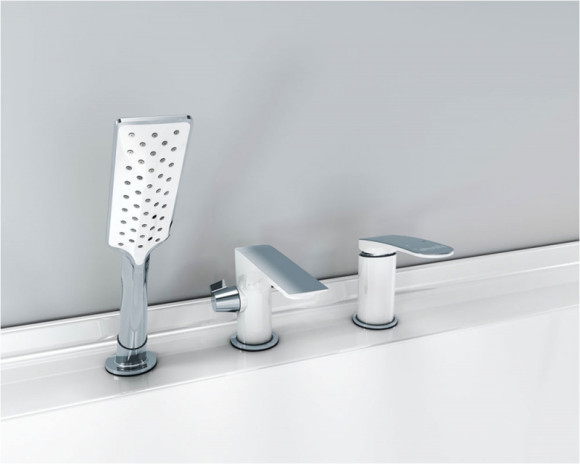 Смеситель на борт ванны Radomir Эдельвейс 1-27-0-0-0-626 Хром Белый