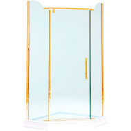 Душевой уголок Migliore Diadema Penta 100x100 24174 профиль Золото стекло прозрачное