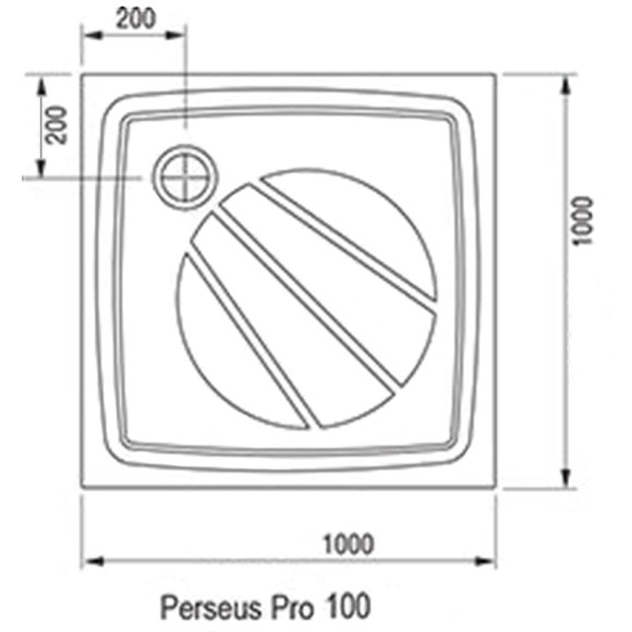 Душевой поддон из искусственного камня Ravak Perseus Pro 100x100 XA03AA01010 Белый Душевой поддон из искусственного камня Ravak Perseus Pro 100x100 XA03AA01010 Белый