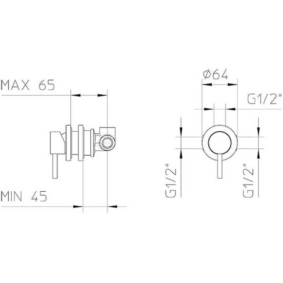 Смеситель для душа Bossini Z10201473BOS001 Черный матовый Смеситель для душа Bossini Z10201473BOS001 Черный матовый