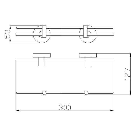 Стеклянная полка Rav Slezak Colorado COA0900/30 Хром Стеклянная полка Rav Slezak Colorado COA0900/30 Хром