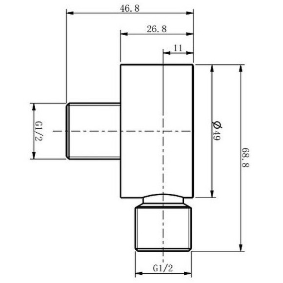 Шланговое подключение Caprigo Parts 99-590-NER Черное матовое