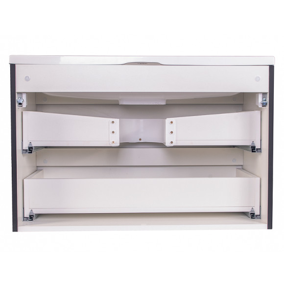 Тумба под раковину Style Line Бергамо 80 СС-00002324 подвесная Черная антискрейч Тумба под раковину Style Line Бергамо 80 СС-00002324 подвесная Черная антискрейч