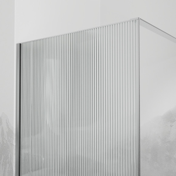 Душевая перегородка RGW Walk In WA-08 120 06100812-151 профиль Хром стекло ребристое