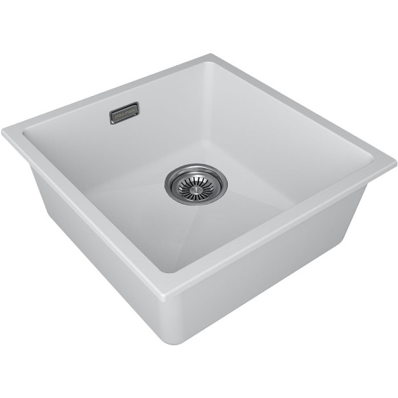 Кухонная мойка Paulmark Lumi 45 UNI-Skew LU45SK-WH Белая Кухонная мойка Paulmark Lumi 45 UNI-Skew LU45SK-WH Белая