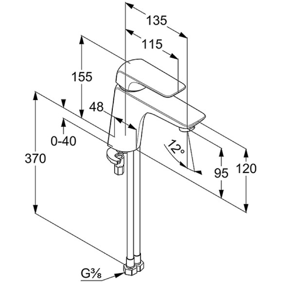 Смеситель для раковины Kludi Ameo XL 410260575 Хром Смеситель для раковины Kludi Ameo XL 410260575 Хром