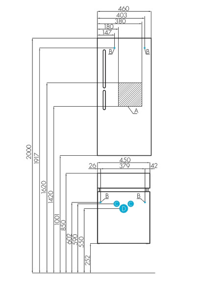 Тумба под раковину Aquaton Эклипс М 45 L 1A172801EK49L подвесная Белый Эбони светлый Тумба под раковину Aquaton Эклипс М 45 L 1A172801EK49L подвесная Белый Эбони светлый