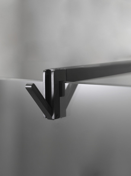 Душевая перегородка Jacob Delafon Contra Walk In 120 E22W120-BLV профиль Черный стекло Серое