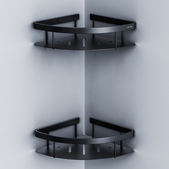 Полка корзина AM.PM Sense L A7454222 угловая Черная матовая Полка корзина AM.PM Sense L A7454222 угловая Черная матовая