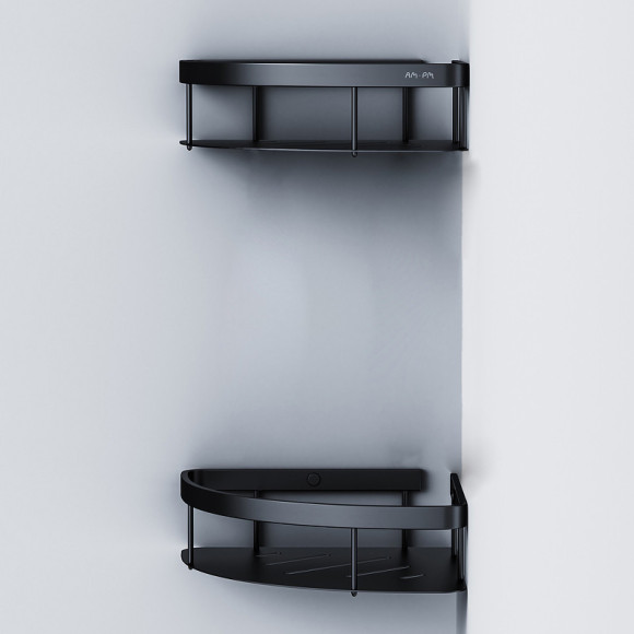 Полка корзина AM.PM Sense L A7454222 угловая Черная матовая Полка корзина AM.PM Sense L A7454222 угловая Черная матовая