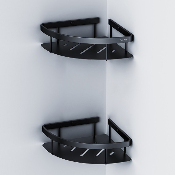 Полка корзина AM.PM Sense L A7454222 угловая Черная матовая Полка корзина AM.PM Sense L A7454222 угловая Черная матовая