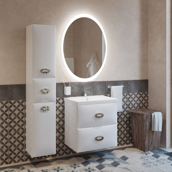 Зеркало Marka One Ovale Art 65 Light с подсветкой Зеркало Marka One Ovale Art 65 Light с подсветкой