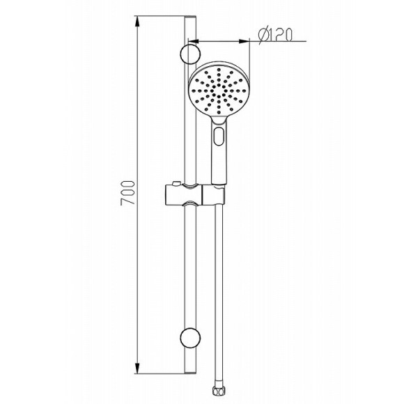 Душевой гарнитур Bravat Source D171BW-ENG Черный матовый Душевой гарнитур Bravat Source D171BW-ENG Черный матовый