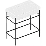 Консоль под раковину Artceram Fuori Scala 80 ACA057 17 Черная матовая