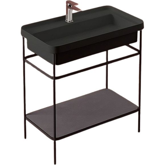 Консоль под раковину Artceram Fuori Scala 80 ACA057 17 Черная матовая Консоль под раковину Artceram Fuori Scala 80 ACA057 17 Черная матовая