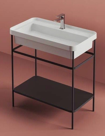 Консоль под раковину Artceram Fuori Scala 80 ACA057 17 Черная матовая Консоль под раковину Artceram Fuori Scala 80 ACA057 17 Черная матовая