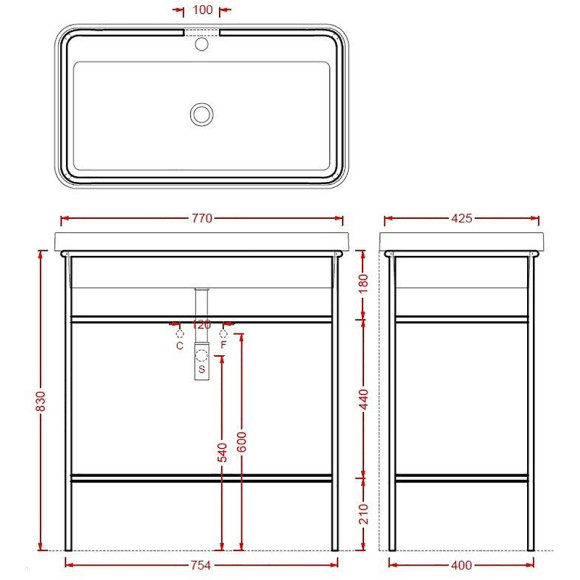 Консоль под раковину Artceram Fuori Scala 80 ACA057 17 Черная матовая Консоль под раковину Artceram Fuori Scala 80 ACA057 17 Черная матовая
