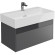 Тумба под раковину Kerama Marazzi Logica 90 LOG.90.2\ST подвесная Стальной серый