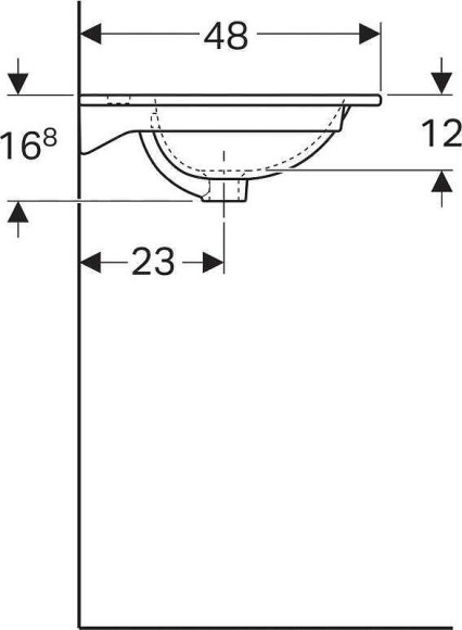 Раковина Geberit Acanto Slim 60 500.640.01.2 Белая