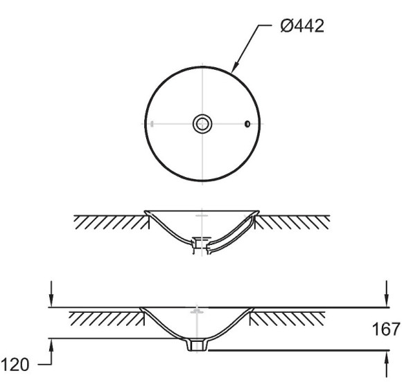 Раковина Jacob Delafon Carillon 45 E96118-0 Белая