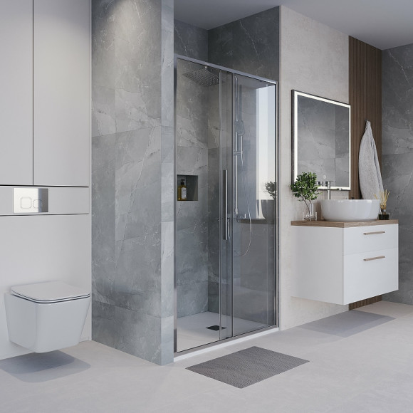 Душевая дверь Niagara Nova 120 NG-64-12A профиль Хром стекло прозрачное Душевая дверь Niagara Nova 120 NG-64-12A профиль Хром стекло прозрачное