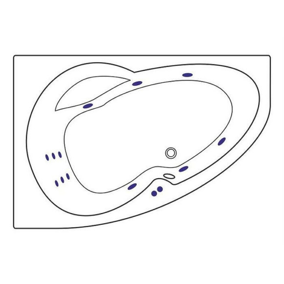 Акриловая ванна Excellent Newa 160x95 L WAEX.NEL16.LINE.CR с гидромассажем Акриловая ванна Excellent Newa 160x95 L WAEX.NEL16.LINE.CR с гидромассажем