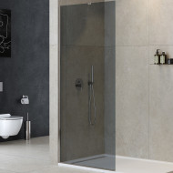 Душевая перегородка Cezares Liberta 100 LIBERTA-L-1-TB-100-GR-Cr профиль Хром стекло серое