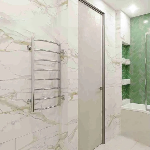 Водяной полотенцесушитель Terminus Виктория П8 400х800 бп600 4670078530103 Хром, боковое подключение, G 1" НР