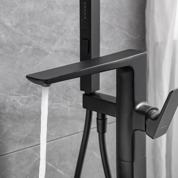 Смеситель для ванны Allen Brau Infinity 5.21009-31 Черный матовый Смеситель для ванны Allen Brau Infinity 5.21009-31 Черный матовый