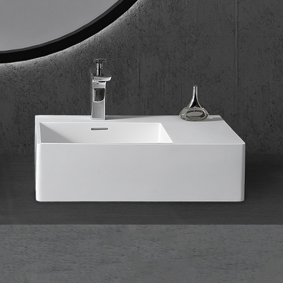 Раковина Abber Stein 56 L AS2644 L Белая матовая