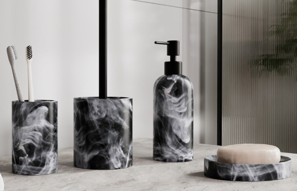 Ершик для унитаза WasserKRAFT Neime K-1927 Черный Белый