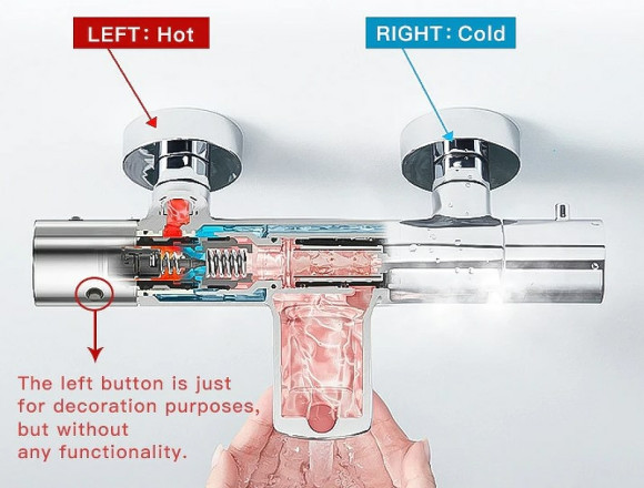 Смеситель для душа Gappo G2091 с термостатом Хром Смеситель для душа Gappo G2091 с термостатом Хром