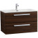 Тумба под раковину Cezares Eco-Cer-N 80 ECO-CER-N-800-2C-SO-NCS-P подвесная Орех шоколад Софт без ручек