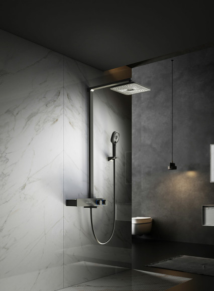 Душевая система Vincea Inspire VSFS-3I13TMB с термостатом Черная матовая