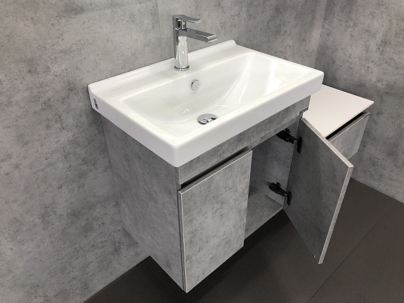 Тумба с раковиной Comforty Осло 60 00-00000835 подвесная Бетон светлый Тумба с раковиной Comforty Осло 60 00-00000835 подвесная Бетон светлый