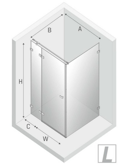 Душевой уголок New Trendy Avexa Black 100x80 L EXK-1586 профиль Черный стекло прозрачное Душевой уголок New Trendy Avexa Black 100x80 L EXK-1586 профиль Черный стекло прозрачное