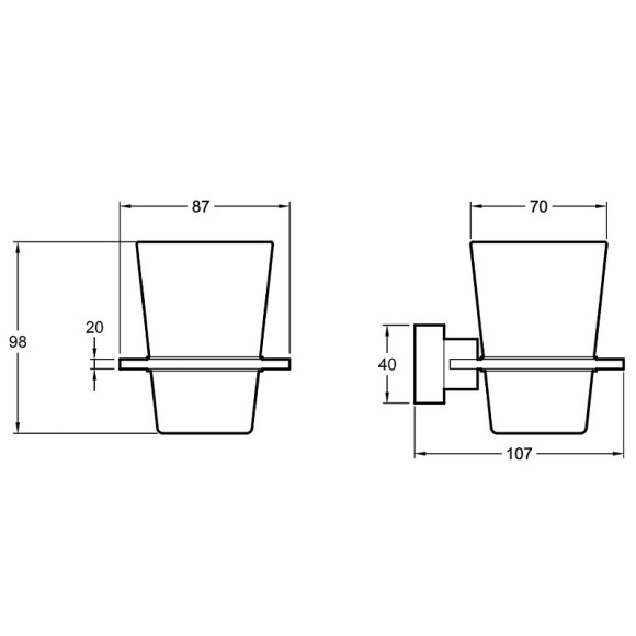 Стакан для зубных щеток Jacob Delafon Mecanique E77866-CP Хром Стакан для зубных щеток Jacob Delafon Mecanique E77866-CP Хром