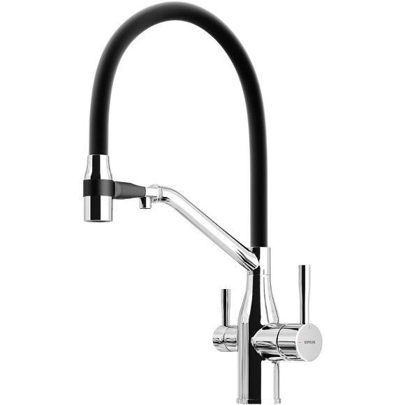 Смеситель для кухни Sancos Orta SC4008CH Хром Черный