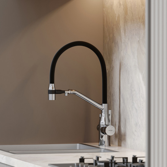 Смеситель для кухни Sancos Orta SC4008CH Хром Черный Смеситель для кухни Sancos Orta SC4008CH Хром Черный