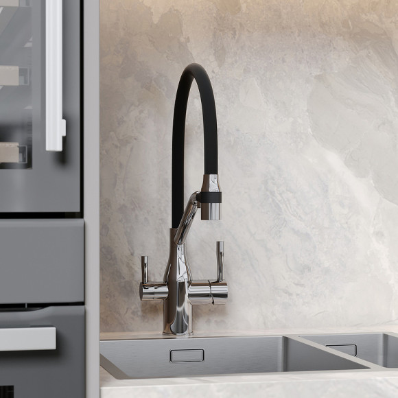 Смеситель для кухни Sancos Orta SC4008CH Хром Черный Смеситель для кухни Sancos Orta SC4008CH Хром Черный